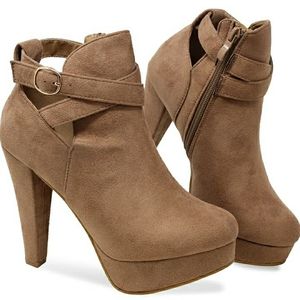 Womens high heel ankle booties